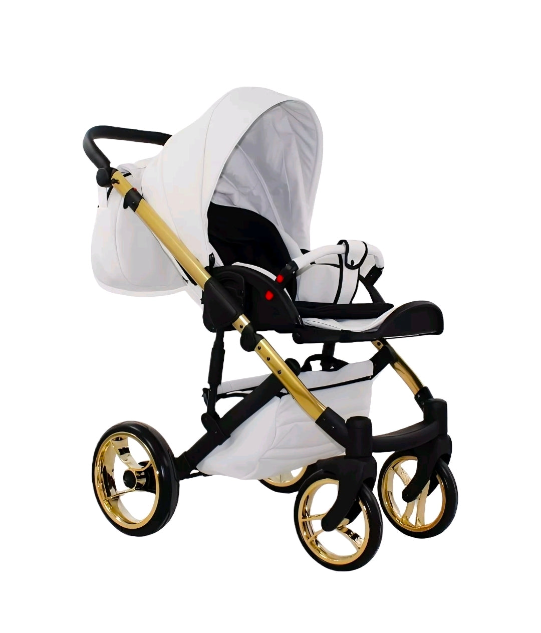 MOMMO AAA Kinderwagen 3 in 1 Öko-Leder – Cosmo I-Size-Sitz