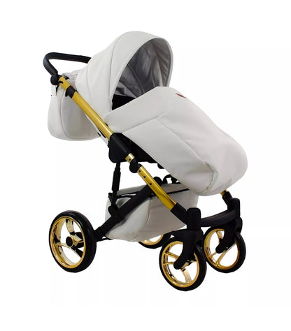 MOMMO AAA Kinderwagen 3 in 1 Öko-Leder – Cosmo I-Size-Sitz