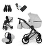 MOMMO HARMONY Kinderwagen 2in1/3in1/4in1 Öko-Leder – Cosmo I-Size-Sitz