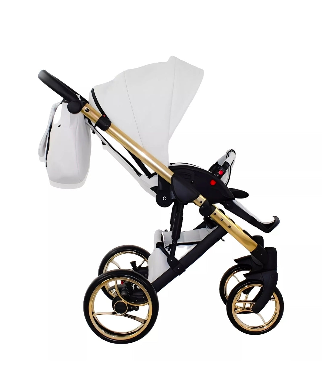 MOMMO AAA Kinderwagen 3 in 1 Öko-Leder – Cosmo I-Size-Sitz