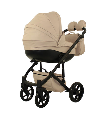 MOMMO AAA Kinderwagen 3 in 1 Öko-Leder – Cosmo I-Size-Sitz