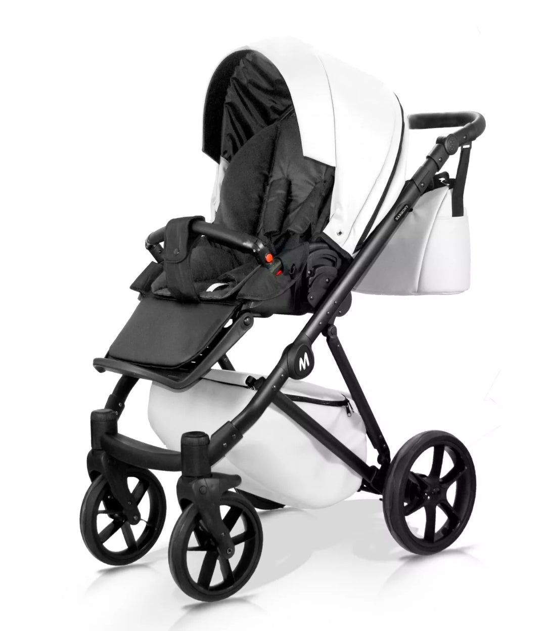 MOMMO HARMONY Kinderwagen 2in1/3in1/4in1 Öko-Leder – Cosmo I-Size-Sitz
