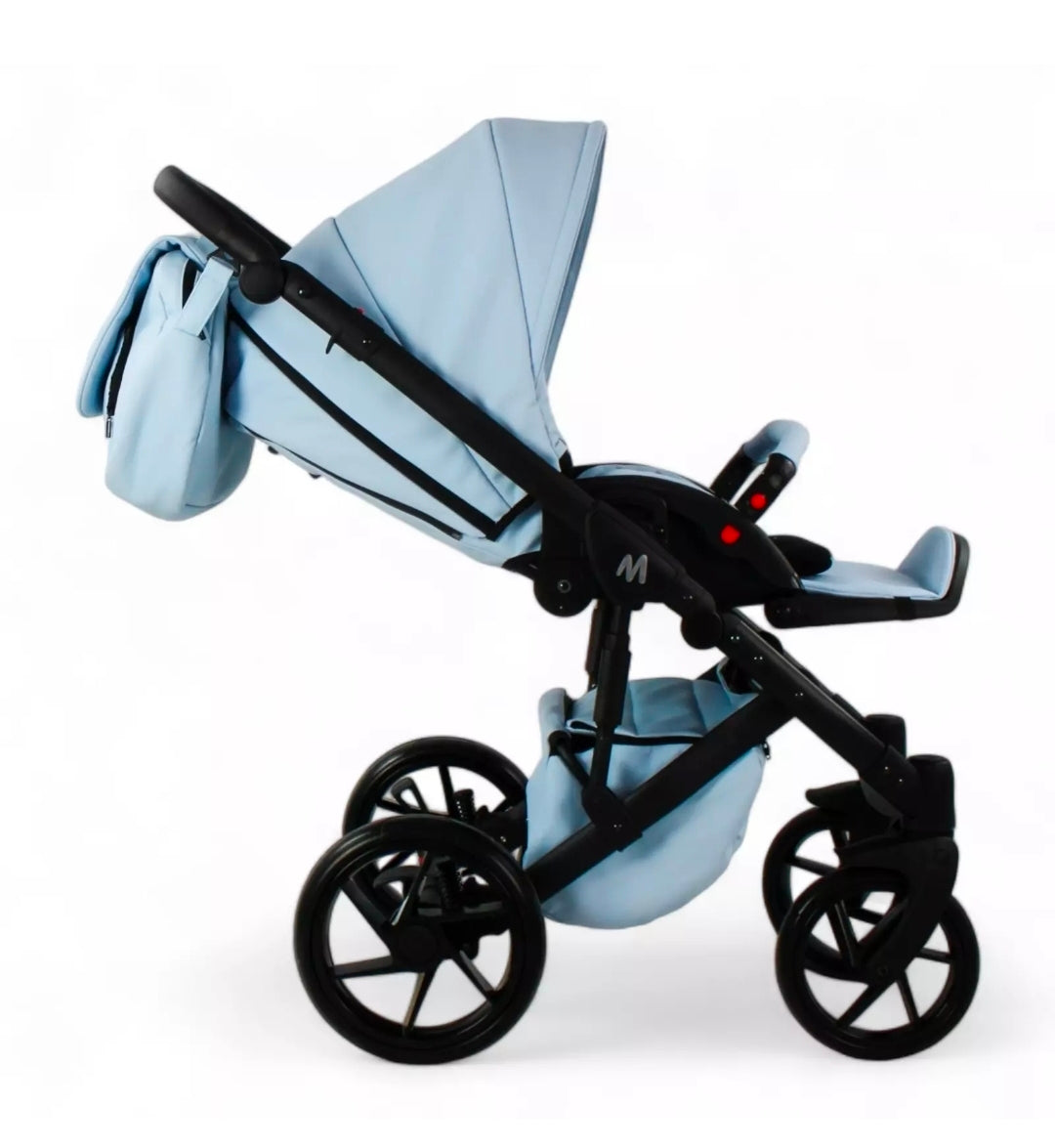 MOMMO AAA Kinderwagen 3 in 1 Öko-Leder – Cosmo I-Size-Sitz