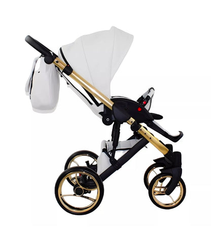 MOMMO AAA Kinderwagen 3 in 1 Öko-Leder – Cosmo I-Size-Sitz