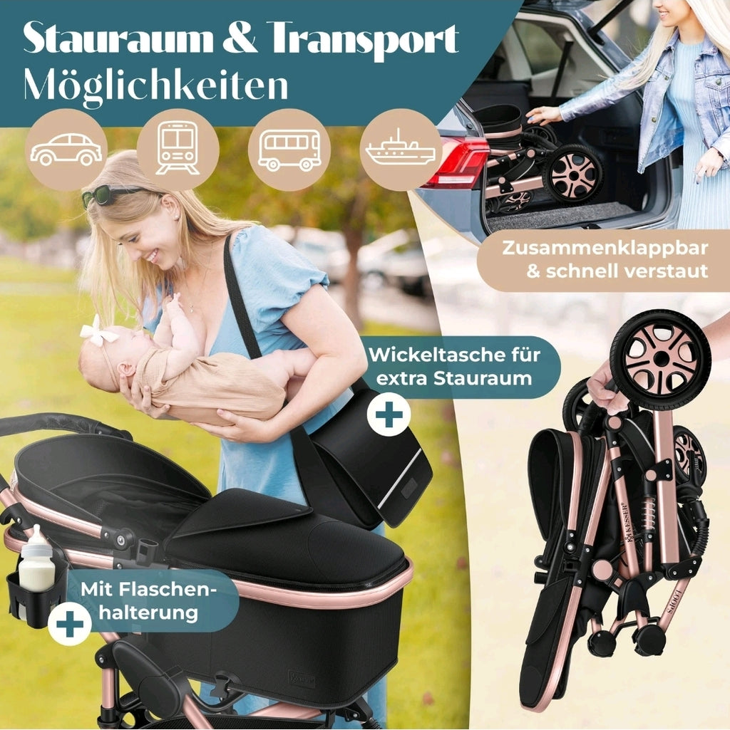 KESSER® Loops 3 in 1 Kombikinderwagen Komplett-Set