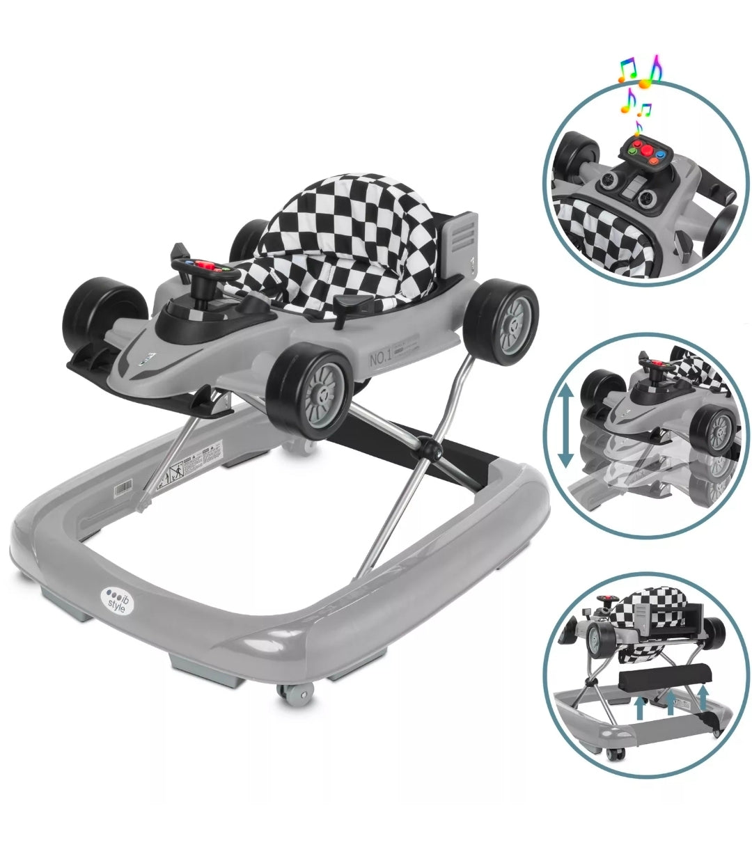 Baby Lauflernwagen Gehfrei Lauflernhilfe auto mit Licht-Zweite Chance