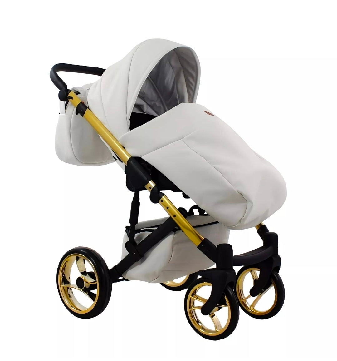 MOMMO AAA Kinderwagen 3 in 1 Öko-Leder – Cosmo I-Size-Sitz