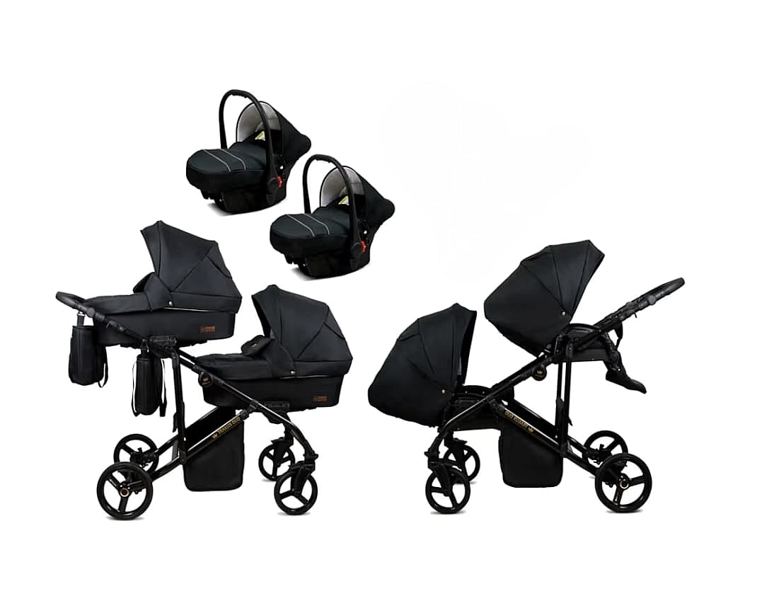 Trailux Duo 3-in-1  Kinderwagen-Set für Zwillinge inkl. Autositz
