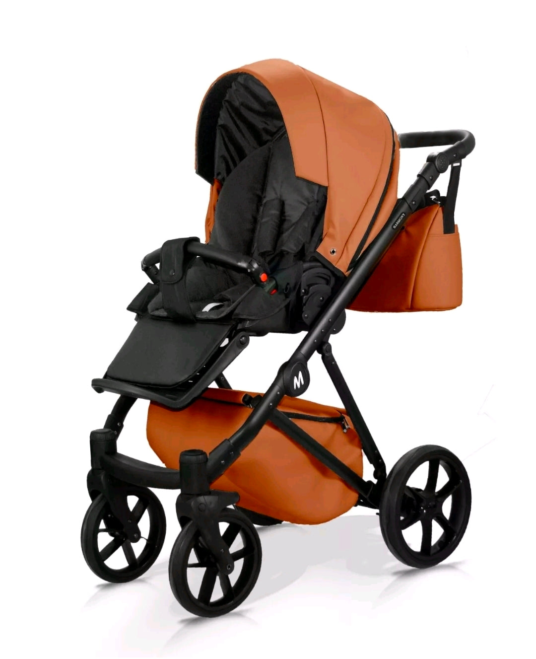 MOMMO HARMONY Kinderwagen 2in1/3in1/4in1 Öko-Leder – Cosmo I-Size-Sitz