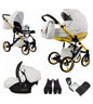 MOMMO AAA Kinderwagen 3 in 1 Öko-Leder – Cosmo I-Size-Sitz