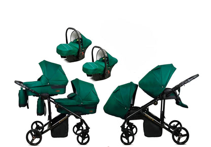 Trailux Duo 3-in-1  Kinderwagen-Set für Zwillinge inkl. Autositz