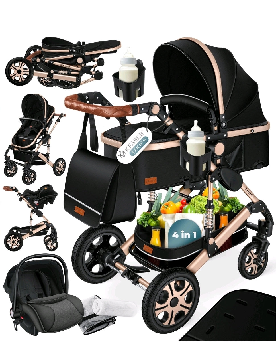 KESSER® Loops 3 in 1 Kombikinderwagen Komplett-Set-Zweite Chance