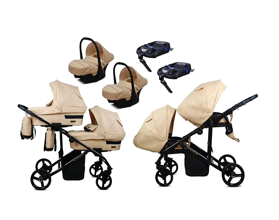 Trailux Duo 4-in-1  Kinderwagen-Set für Zwillinge inkl. Autositz