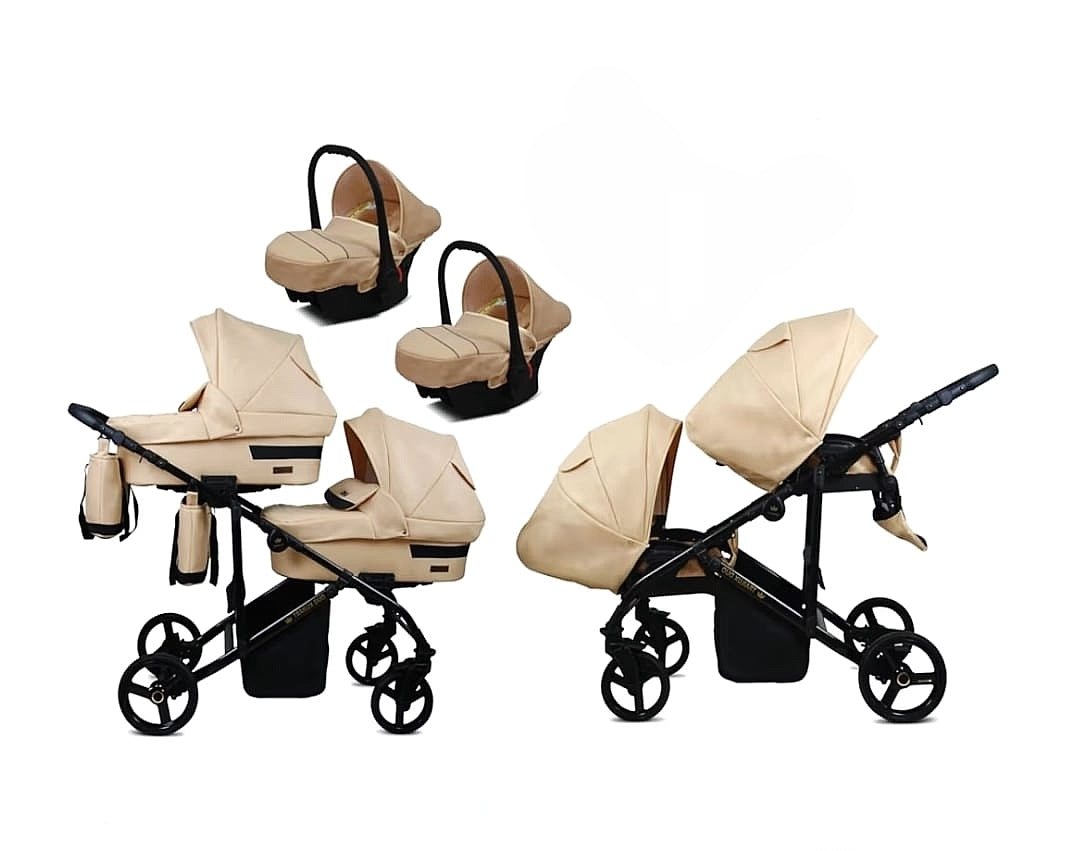 Trailux Duo 3-in-1  Kinderwagen-Set für Zwillinge inkl. Autositz