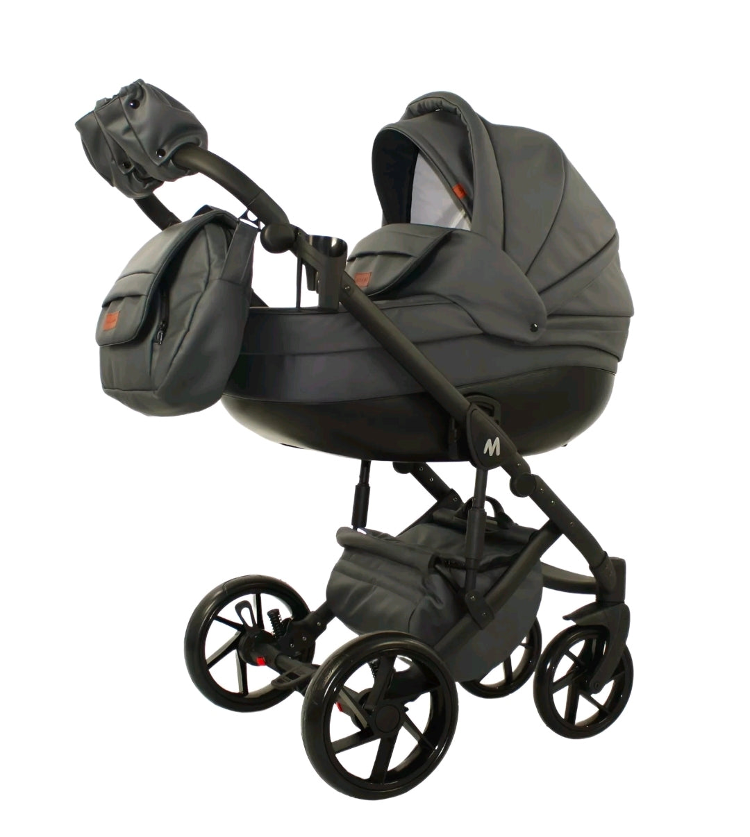 MOMMO AAA Kinderwagen 3 in 1 Öko-Leder – Cosmo I-Size-Sitz