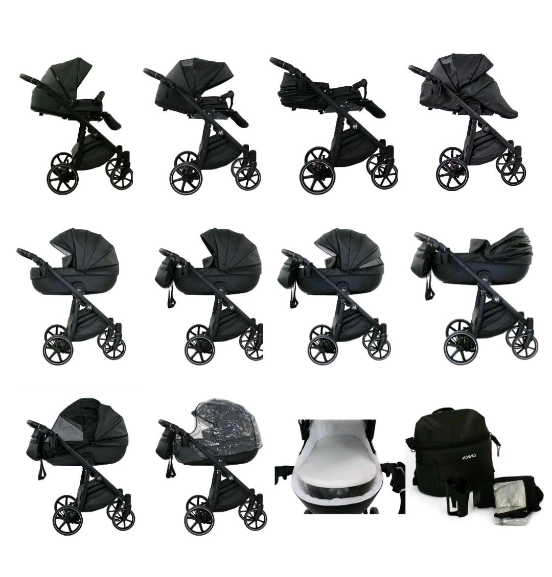 MOMMO FANTASY Kinderwagen 2in1/3in1/4in1 Öko-Leder /Autositz