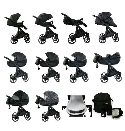 MOMMO FANTASY Kinderwagen 2in1/3in1/4in1 Öko-Leder /Autositz