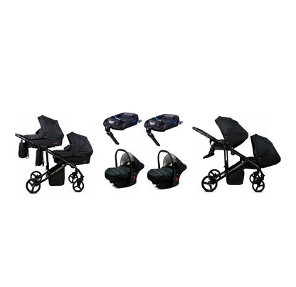 Trailux Duo 4-in-1  Kinderwagen-Set für Zwillinge inkl. Autositz