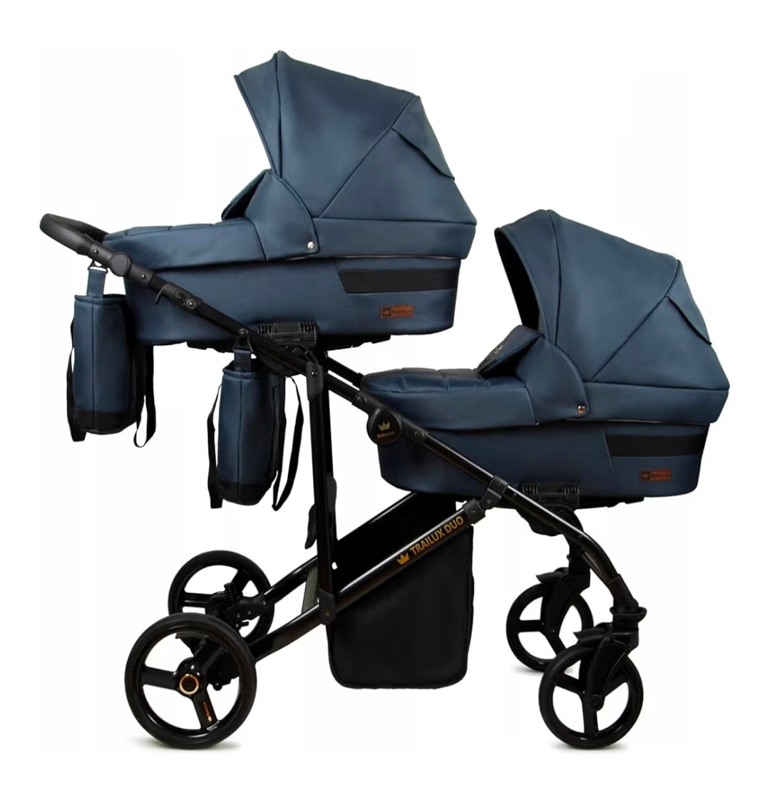 Trailux Duo 3-in-1  Kinderwagen-Set für Zwillinge inkl. Autositz