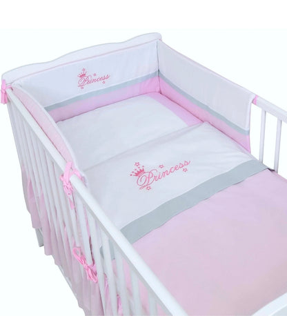 Babyzimmerset 120x60 cm Babybett Wickelkommode  Bettwäsche Komplettset
