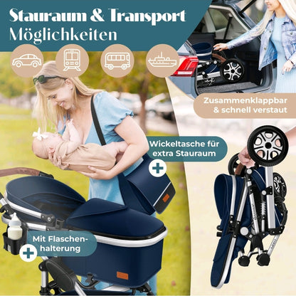 KESSER® Loops 3 in 1 Kombikinderwagen Komplett-Set-Zweite Chance