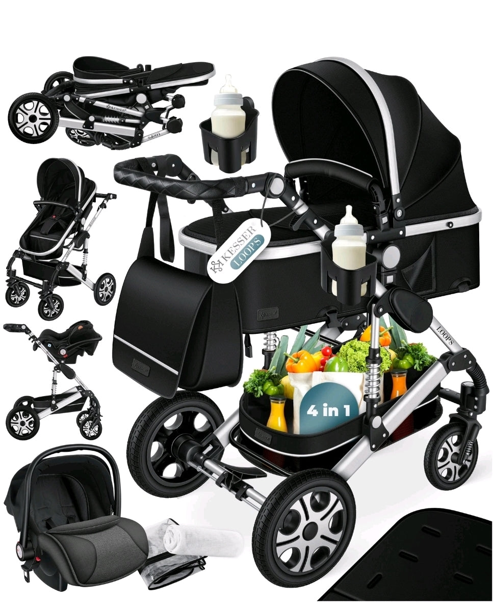 KESSER® Loops 3 in 1 Kombikinderwagen Komplett-Set-Zweite Chance