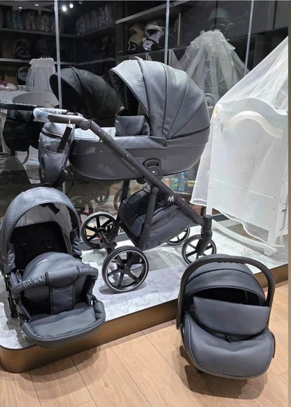 MOMMO FANTASY Kinderwagen 2in1/3in1/4in1 Öko-Leder /Autositz