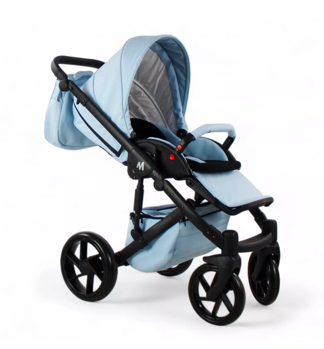 MOMMO AAA Kinderwagen 3 in 1 Öko-Leder – Cosmo I-Size-Sitz