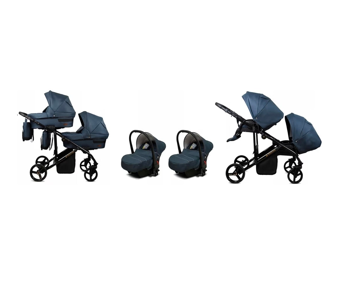 Trailux Duo 3-in-1  Kinderwagen-Set für Zwillinge inkl. Autositz
