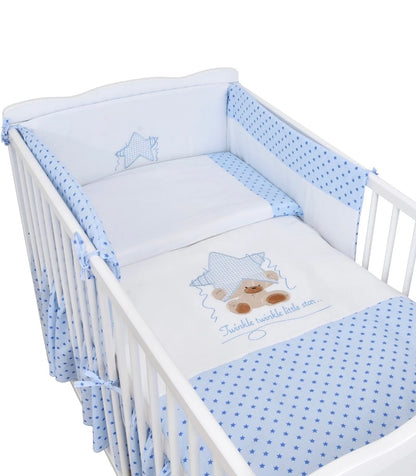 Babyzimmerset 120x60 cm Babybett Wickelkommode  Bettwäsche Komplettset