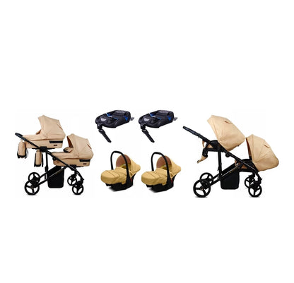 Trailux Duo 4-in-1  Kinderwagen-Set für Zwillinge inkl. Autositz