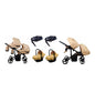Trailux Duo 4-in-1  Kinderwagen-Set für Zwillinge inkl. Autositz